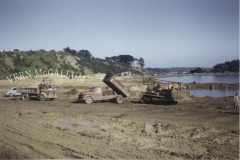 Reclaiming land looking towards Battery Point.