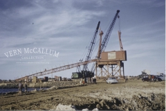 Assembling Hornibrooks crane for the building of the K S Anderson wharf.