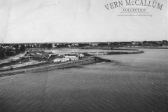 A view of the harbour .