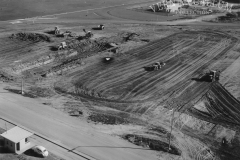 Construction of wheat shed area.