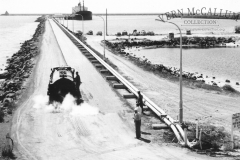 Sealing the oil wharf.(lee breakwater)