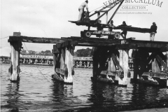 Demolishing the Ocean Pier. Last stages of old Ocean Pier.