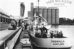 Tug boat 'Trewalla'
capt Dave Milner leaning on rail.