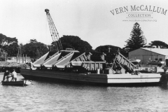 Tipping barge in for maintenence.