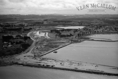 The harbour during construction. Note how little of the Portland Gardens was left when the canal was re routed.