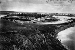 Portland from Battery Point, circa 1873.  A Washbourne photo. This was done from a glass negative but is not from the same one as the next photo.