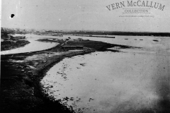 The spit from Battery Point.  A Washbourne photo taken in 1873. Schofields lived in the house centre of this photo. This was done from a glass negative.