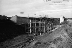 The breakwater road bridge under construction.