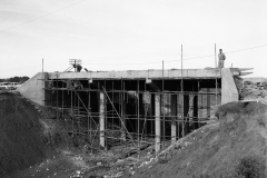 The Bridgewater bridge during construction.