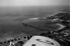 Aerial view of the port.