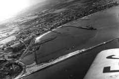 Aerial view of the port.
