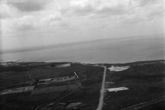 An aerial view of the quarry road