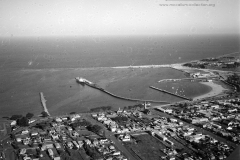 An aerial view of the port.