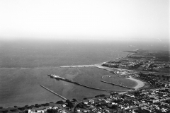 An aerial view of the port.