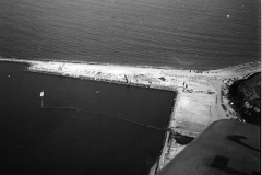 An aerial view of the port.