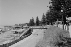 The Lee Breakwater road and the footbridge.