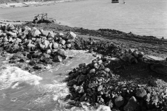 Buildin the main breakwater.