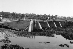 Julia street rail bridge.during construction.