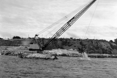 Dredging in the harbour.