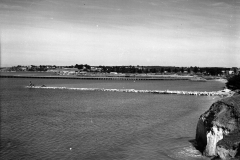 Construction of the Lee breakwater in the early stages.taken from Whalers Bluff.