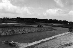 Construction of the canal behind the gardens.