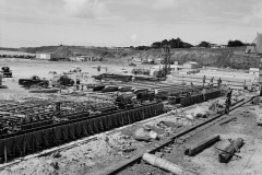 Making the piles for the K S Anderson wharf these were cast on site.