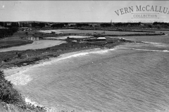A view of the harbour prior to the commencement of the harbour,showing Barton's beach.