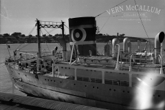 A ship at the ocean pier.