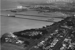 An aerial view of the port.